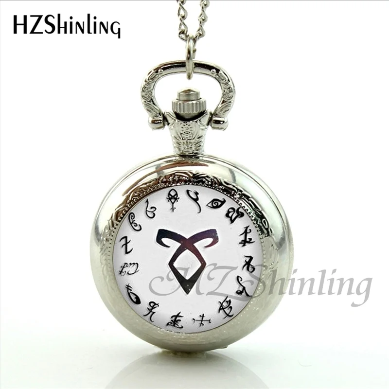 The Mortal Instruments City of Bones Photo Locket Necklace Vintage Angelic Power Runes Shadowhunters Pocket Watch Necklace