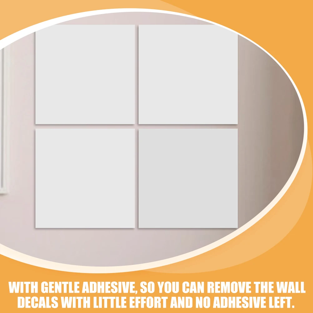 

4Pcs Acrylic Mirror Tiles Square Wall Sticker Adhesive Decal for Bathroom Decor Easy Peel and Stick Adhesive Mirror