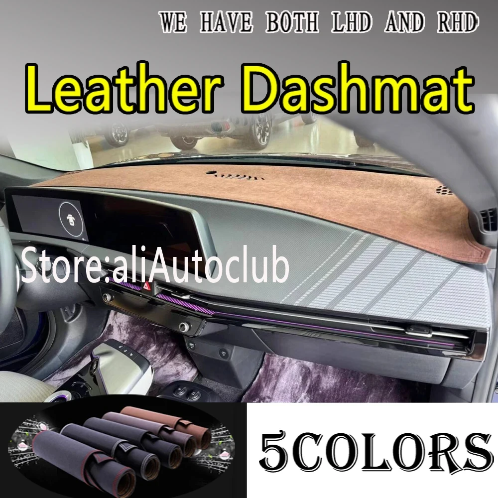 

PU Leather Dashmat Suede Dashboard Cover Pad Dash Mat Carpet Car Accessories For KIA EV6 EV Electric 2022 - 2026 2023 2025 2024