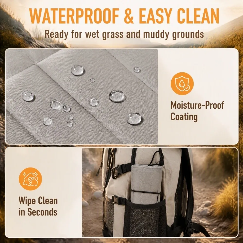 Soft Lightweight Camping Sitting Cushion Water Proof Thickened Foldable Seat Pad 6-Fold Dirt-Blocking Mat Outdoor