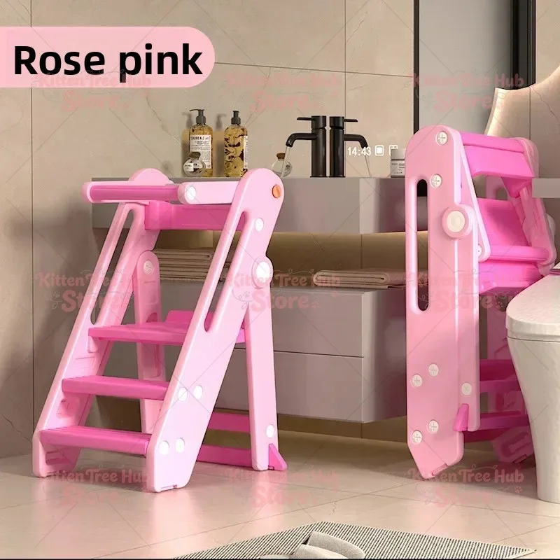 Foldable Practical Learning Tower Baby Washstand Step Stool,