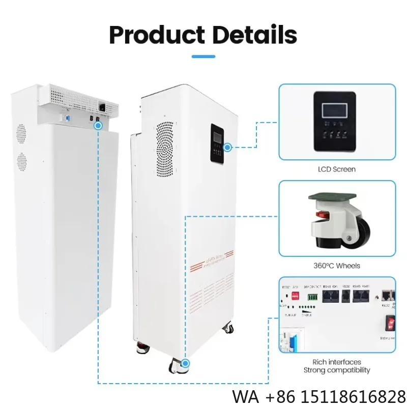 NK005A 15kWh 51.2V 300Ah All-in-One 6kW AC Inverter LiFePO4 CAN Communication Home Energy Storage Solar Power System