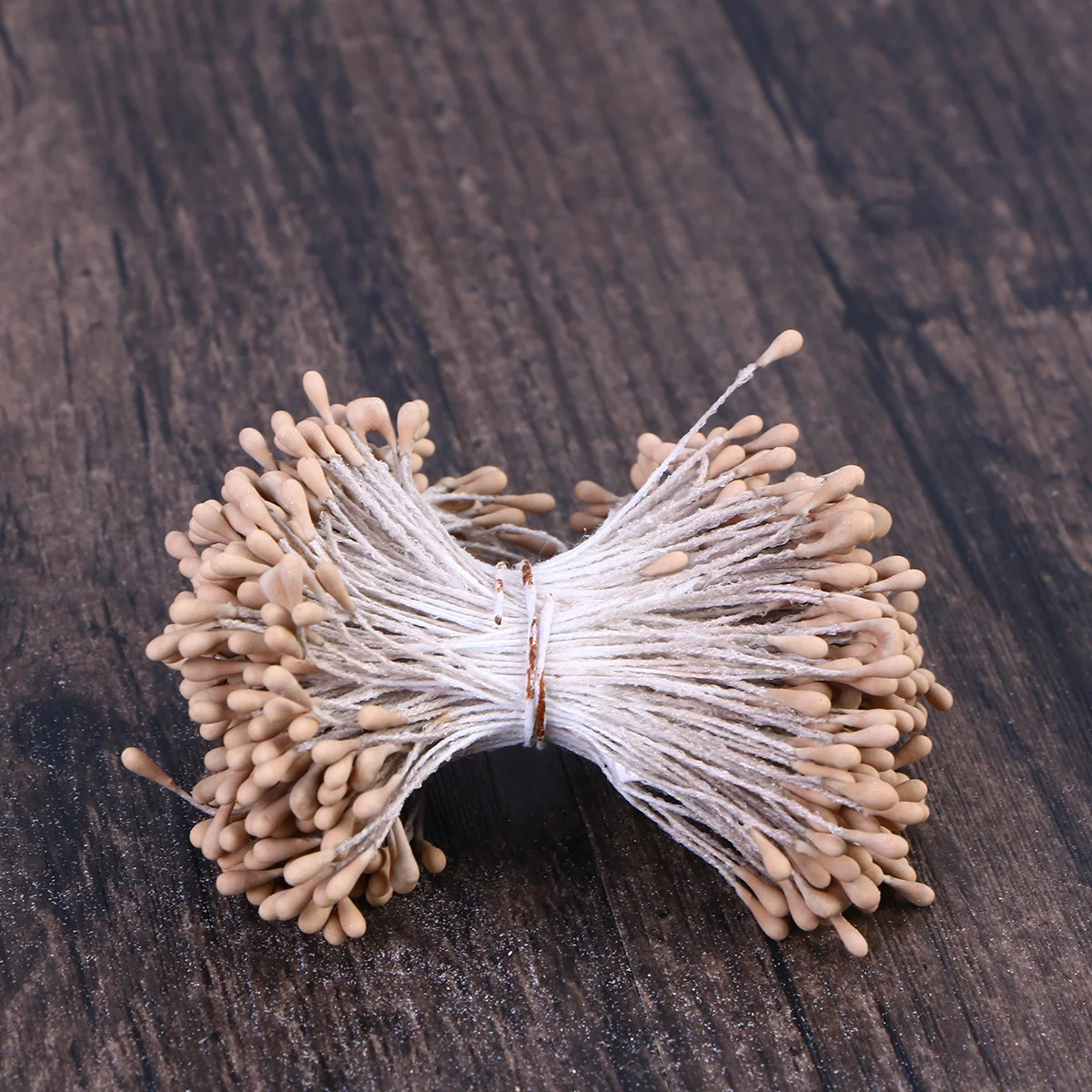 

400Pcs Artificial Pearl Stamens Double-Ended Floral Flower Making Staple for DIY Craft Decoration Scrapbook Flower