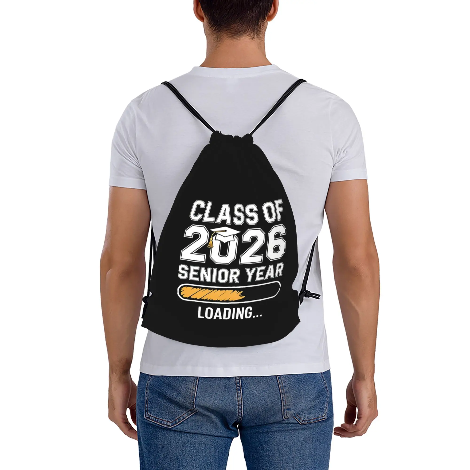 Class Of 2026 Green Graduation in 2026 Drawstring Bags Hiking Unisex Storage Organize Bundle Pocket Rope Bag