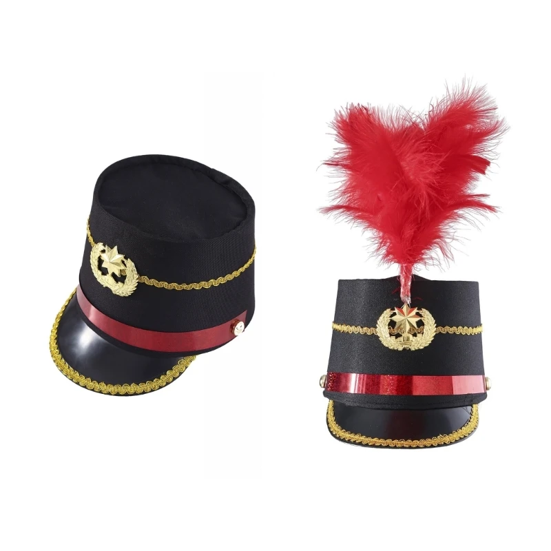 European Guard Hat Performances Party Show Drum Majors Hat for Adult