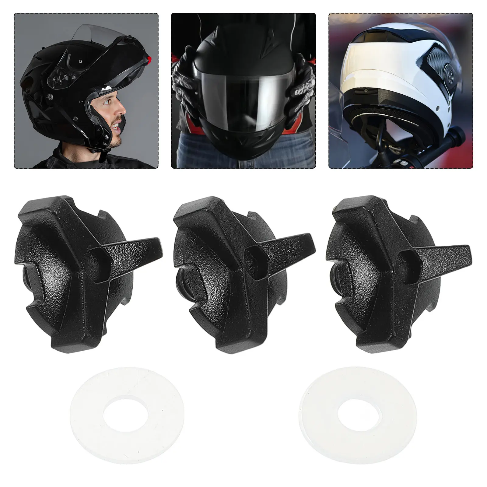 

3Pcs Universal Visor Screw Set for Motorcycle Helmets High Strength Corrosion Resistant Precision Machined Visor Fixing