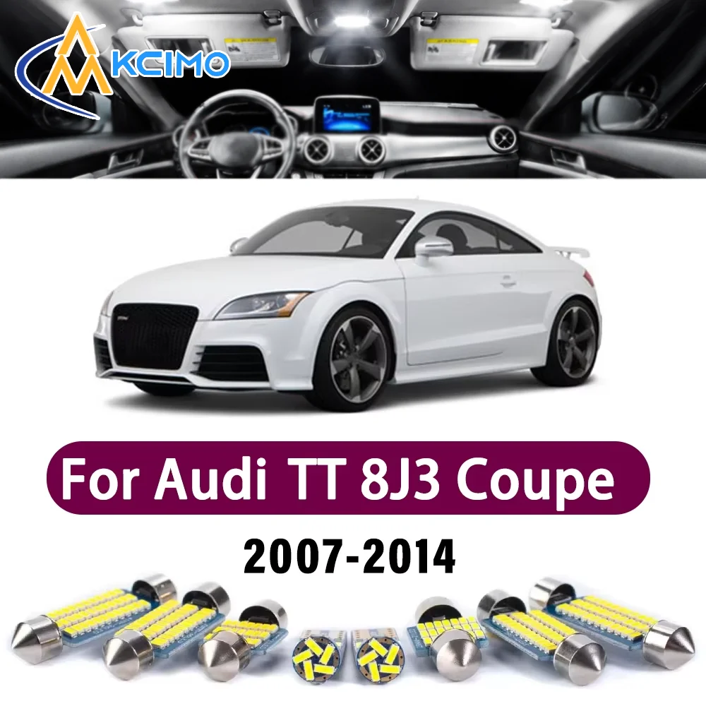 

Error Free LED Interior Light Kit for Audi TT 8J3 Coupe 2007-2014 Premium Bright Dome Trunk Mirror Reading Lamps Canbus