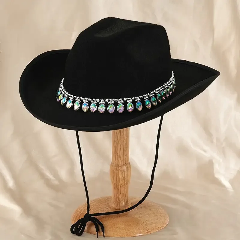 

Western Cowboy Hat Rhinestone Man - Vintage Cowboy Accessories & Country Cowgirl Hats for Ladies Adults Woman