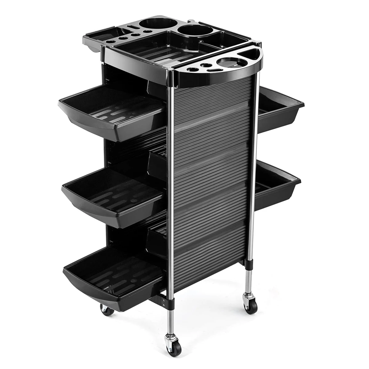 

5-Drawer Iron Hair Salon Cart Worktop Salon Trolley with Rolling Beauty Storage Customizable Hairdresser Spa Trolley