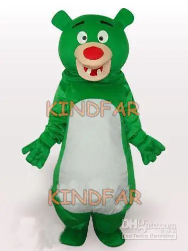 

Новый взрослый горячая распродажа из пенопласта, милый зеленый медведь, необычный костюм талисмана с героями мультфильмов, плюшевое рождественское нарядное платье, костюм талисмана на Хэллоуин