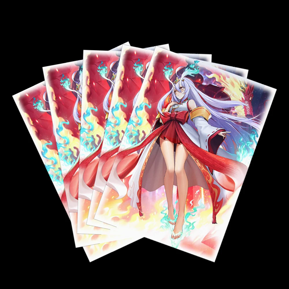 63x90mm 50PCS laser Anime Card Sleeves Holographic Trading Card Sleeves Japanese Card Protector for YGO Game Cards