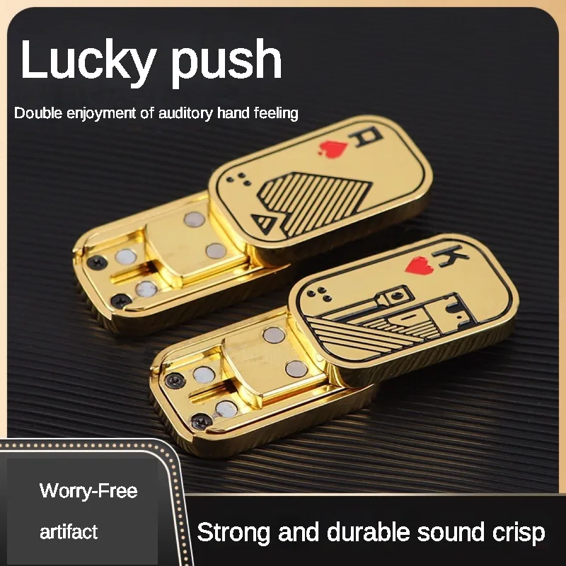 The New Three-layer Metal Push Card Edc Slap Brand Fidget Spinner Adult Relief Fidget Toys Creative Portable Tide Play Boy Gift