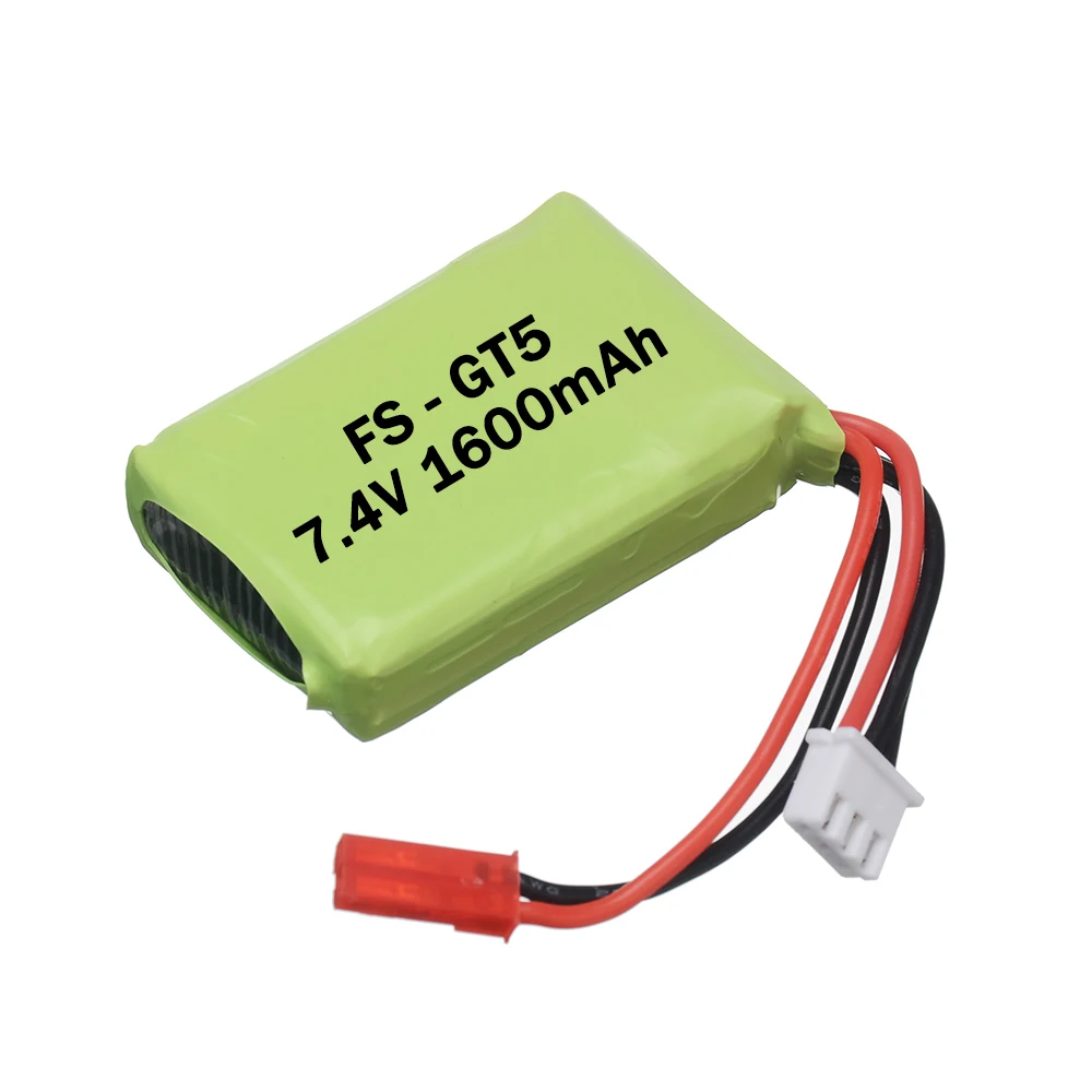1/3/5/8/10PCS 7.4V Lipo Battery For Flysky FS-GT5 Transmitter RC Model Parts For MC6C MCE7, 7.4V 1600mah Battery With JST Plug view 4