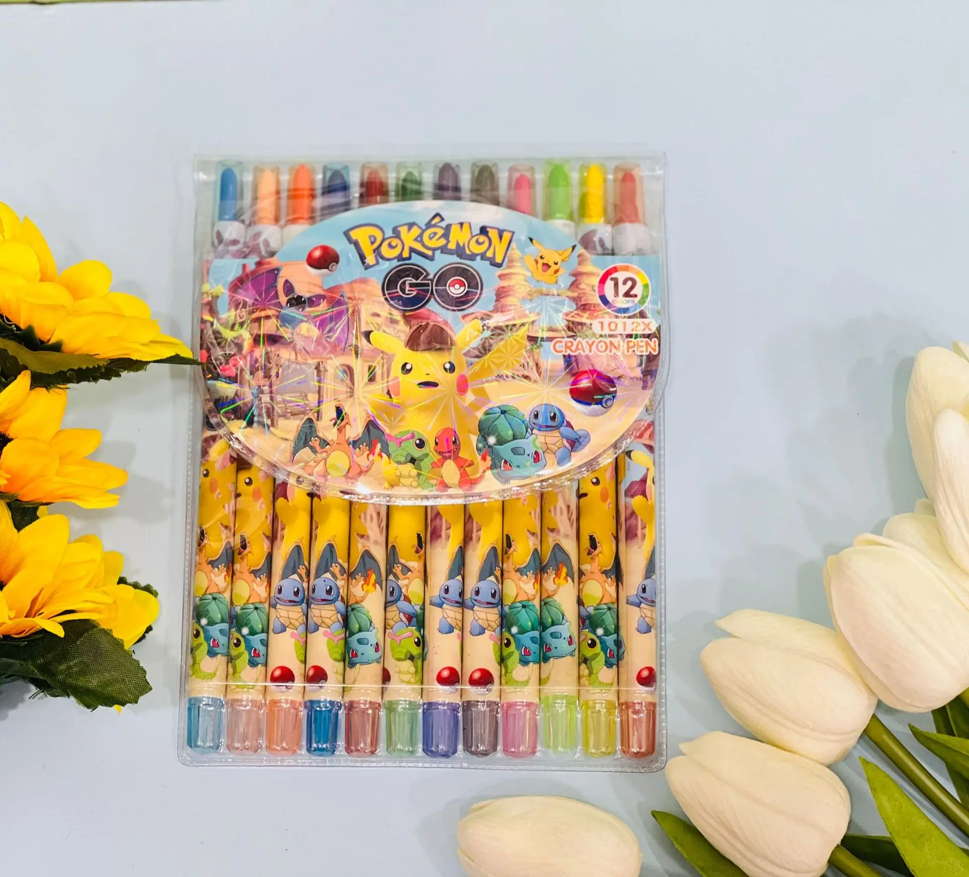 12-color-pen-rotating-crayons-cartoon-for-pokemon-oil-painting-stick-color-painting-graffiti-pen-art-stationery-crayon