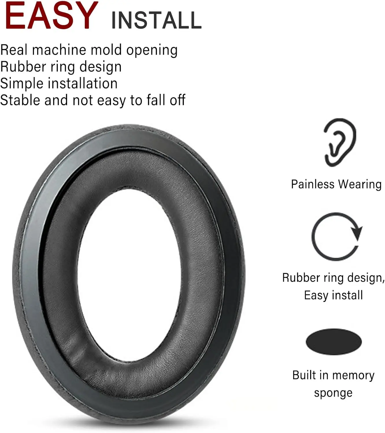 Almofadas de substituição para fones de ouvido HD598 compatíveis com fones de ouvido Sennheiser HD598, HD598SE, HD598CS, HD595, HD599, HD599 SE