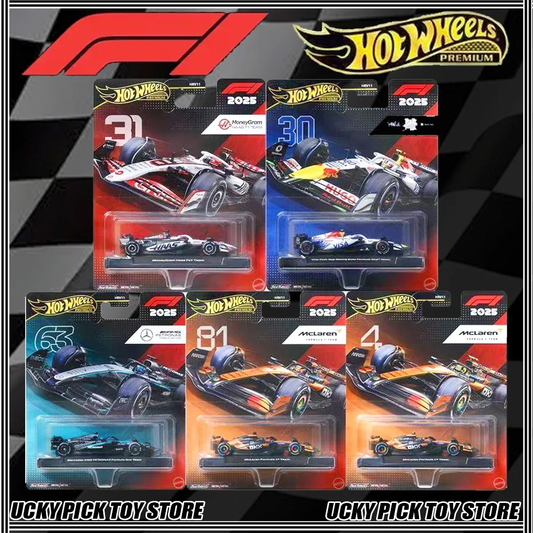

Hot Wheels HRV11 Премиум-серия 2025 F1 Team Mclaren Culture F1 Red Bull Benz Limited Edition, литая под давлением модель автомобиля из сплава Gfit