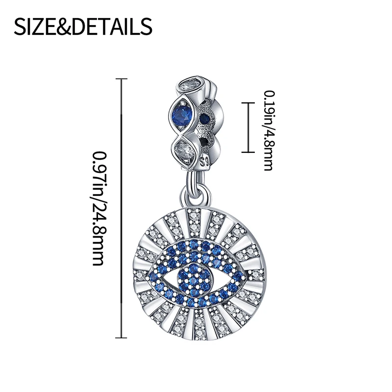 2023 New 925 Sterling Silver Devils Eye Series Charms Fit Original Brand Charms Bracelet Support Dropshipping Wholesale