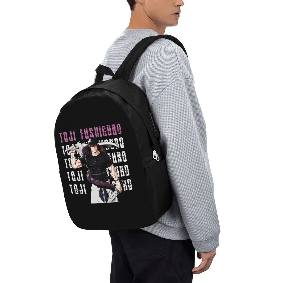 

Jujutsu Kaisen Toji Fushiguro Backpack Travel Notebook Bag Computer College Student School Bag LaptopShoulder Bags for Men Women