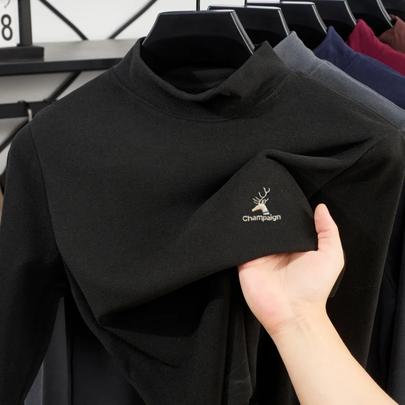 موضة جديدة لعام 2025 ملابس رجالية مريحة بأكمام طويلة للخريف والشتاء الأكثر مبيعًا بلوفر مطرز أصلي رائع