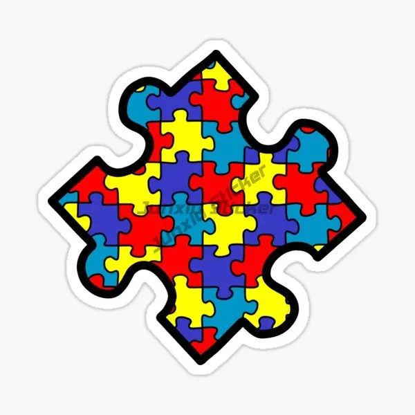 

Autism Awareness Care Autism Color Jigsaw Creative Sticker for Decorate Car Van Fridge Decal Accessorie