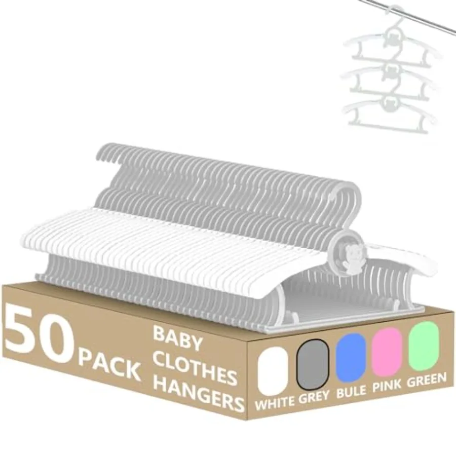 

Детские вешалки для шкафа, регулируемые пластиковые вешалки для детской одежды 11-14 дюймов с крючком-медведем, нескользящие вешалки для одежды