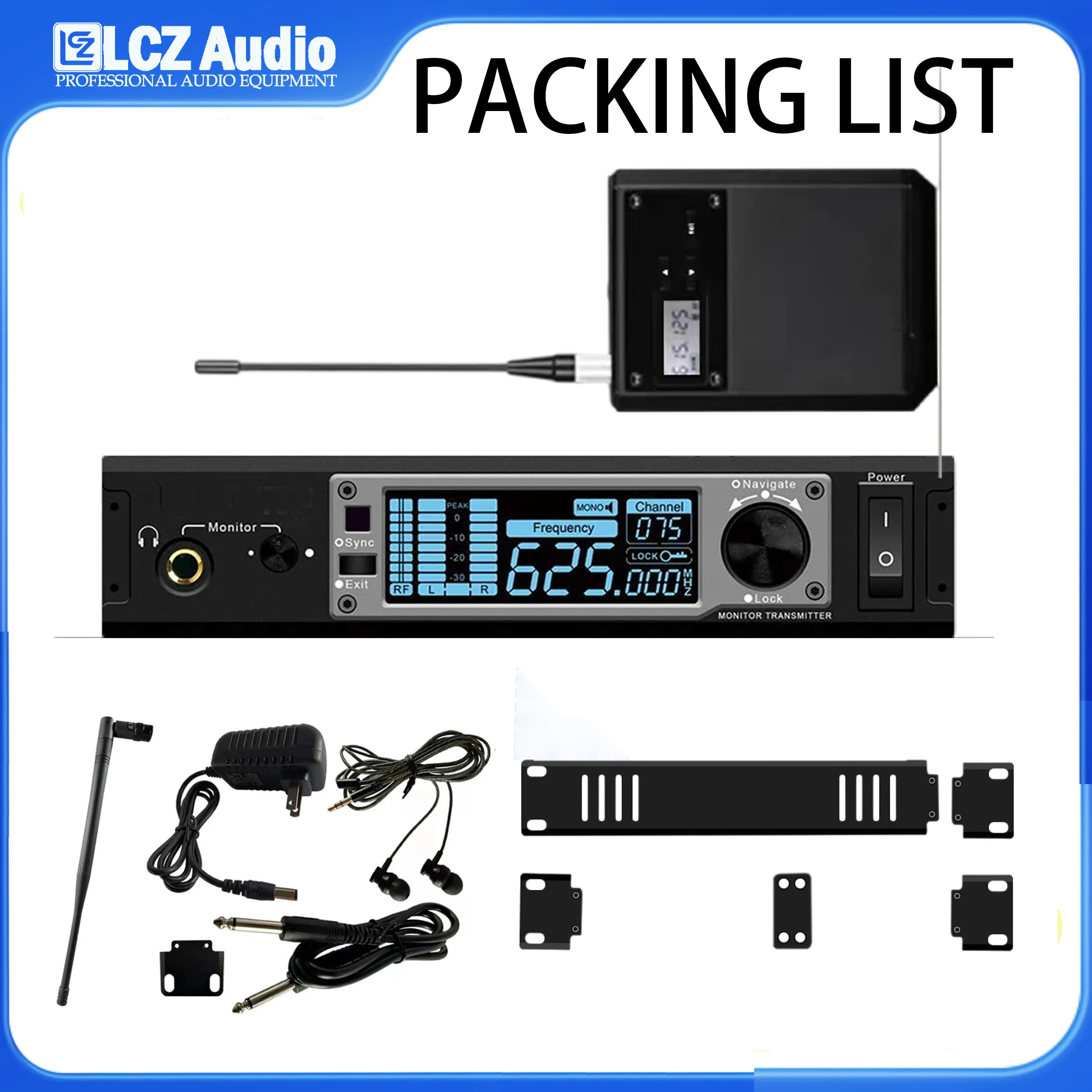LCZ Stereo IEM PSM500 Professional In-ear Monitor System Wireless In Ear Monitor Musical Recording Studio DJ Equipment Audio Set