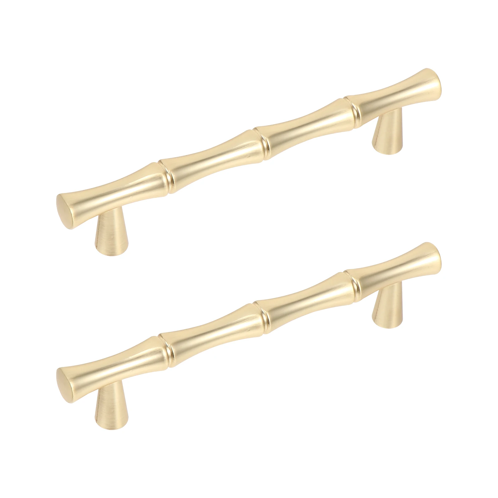 

2Pcs Copper Drawer Pull H Bamboo Style Furniture Knob Retro Design Cabinet Door Hardware Smooth Edge Decorative Pull Ring