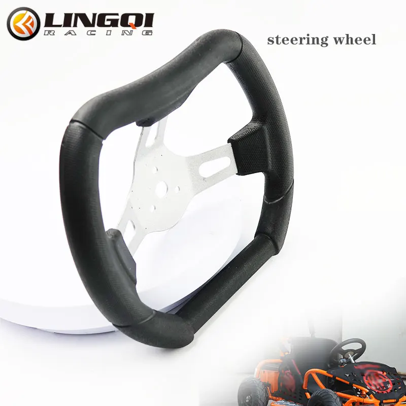 

LESQUE Dirt Pit Bike 275mm Go Kart Parts Replacement Steering Wheel For China Racing Go-kart Buggy ATV UTV Cart Accessories