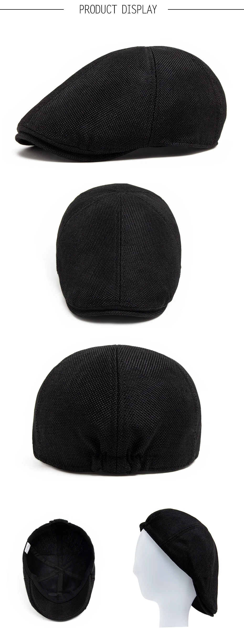 Neue Sommer Leinen Baskenmütze Männer Sonnenblende Flachen Hut Frauen Mode Berets Atmungsaktive Zeitungsjunge Mütze Luxus Vintage Caps Unisex – Detail 4