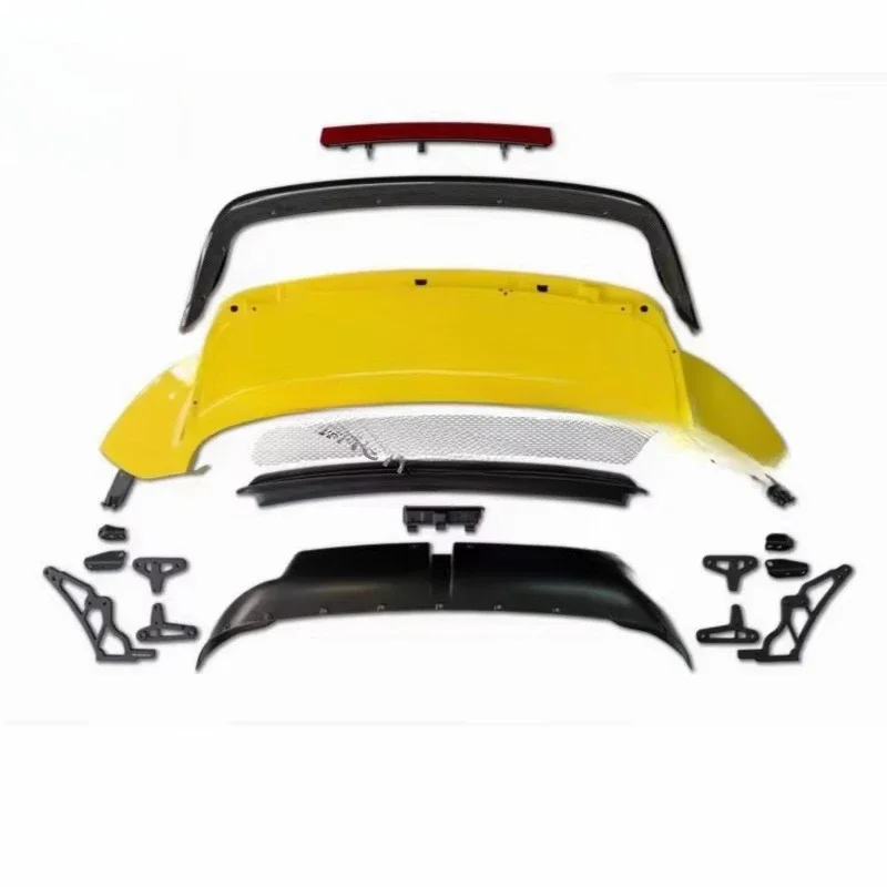 Carrera 911 992 Car Spoiler Luggage Wing Body Parts HG Auto Parts Te-Chart Style Carbon Fiber Rear Wing