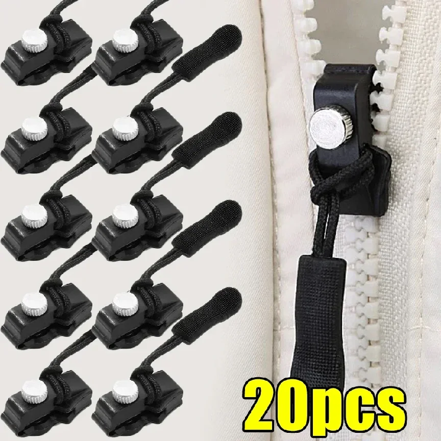 

Universal Zipper Repair Kit Quick Instant Detachable Zipper Head Replacement Zipper Slider Pull for Jacket Bags Coat Free Sewing