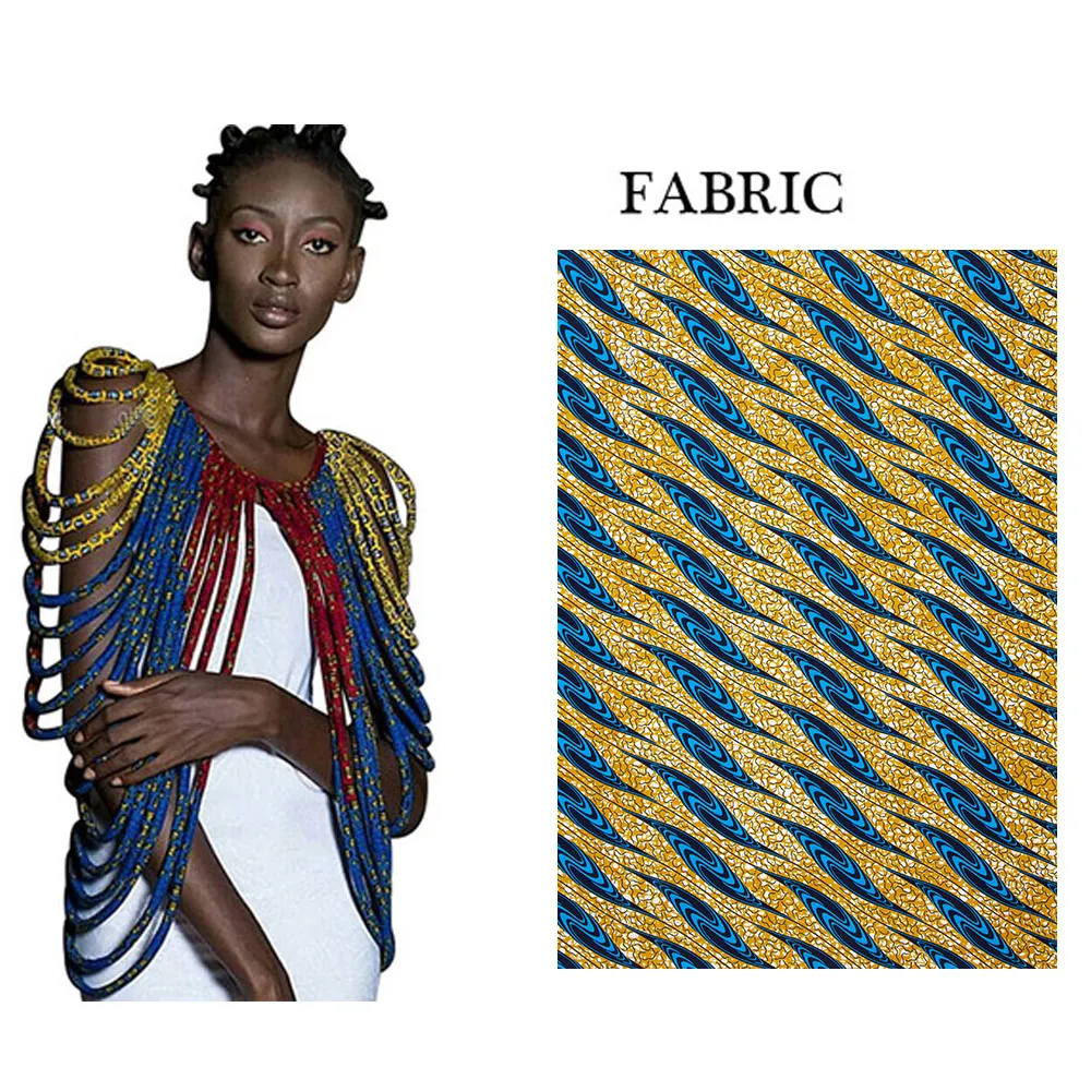 New Trend African Ankara Multi Straps Necklaces Fashion Accessories Jewelry Gift Afircan Fabric Print Necklace Shawl SP002