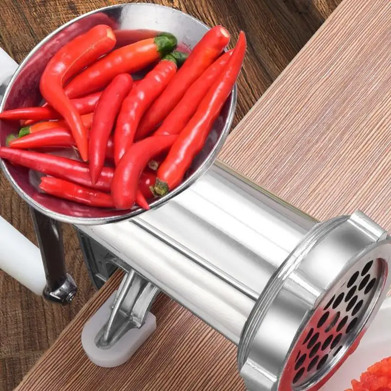 Sausage Grinder Manual Alloy Meat Grinder Mincer Heavy Duty Kitchen Tools Food Processor With Grinding Plate And Stuffer Tubes
