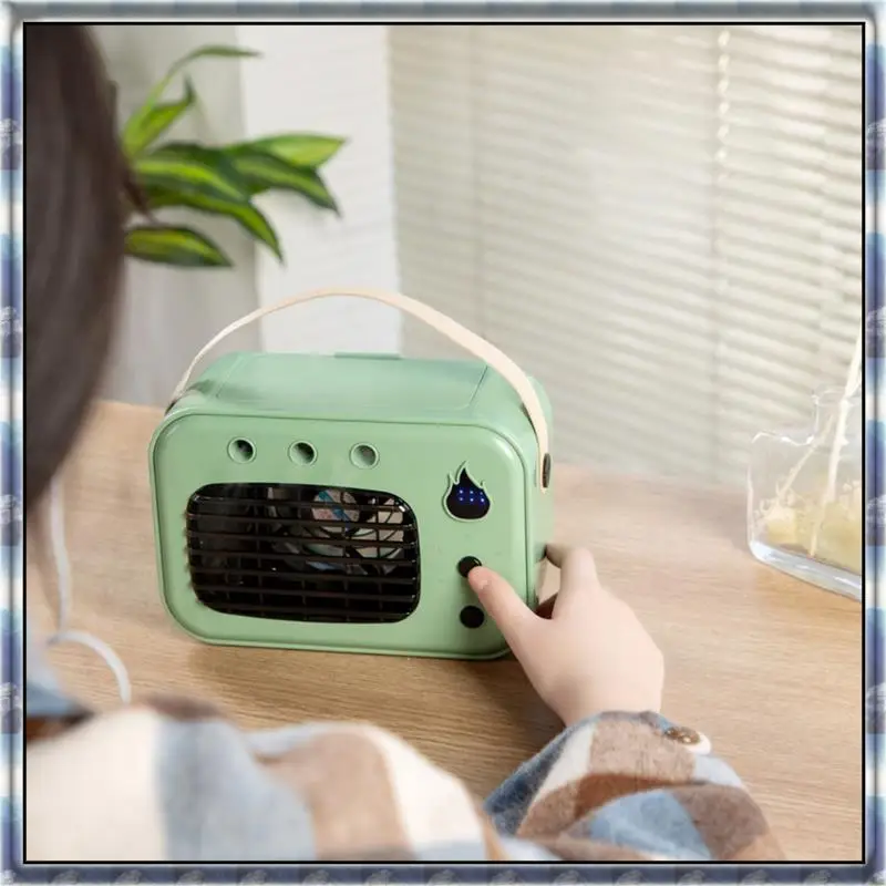 The New Rechargeable USB Portable Air Cooler With LED Night Light, Desktop Water Mist Fan For Home Use