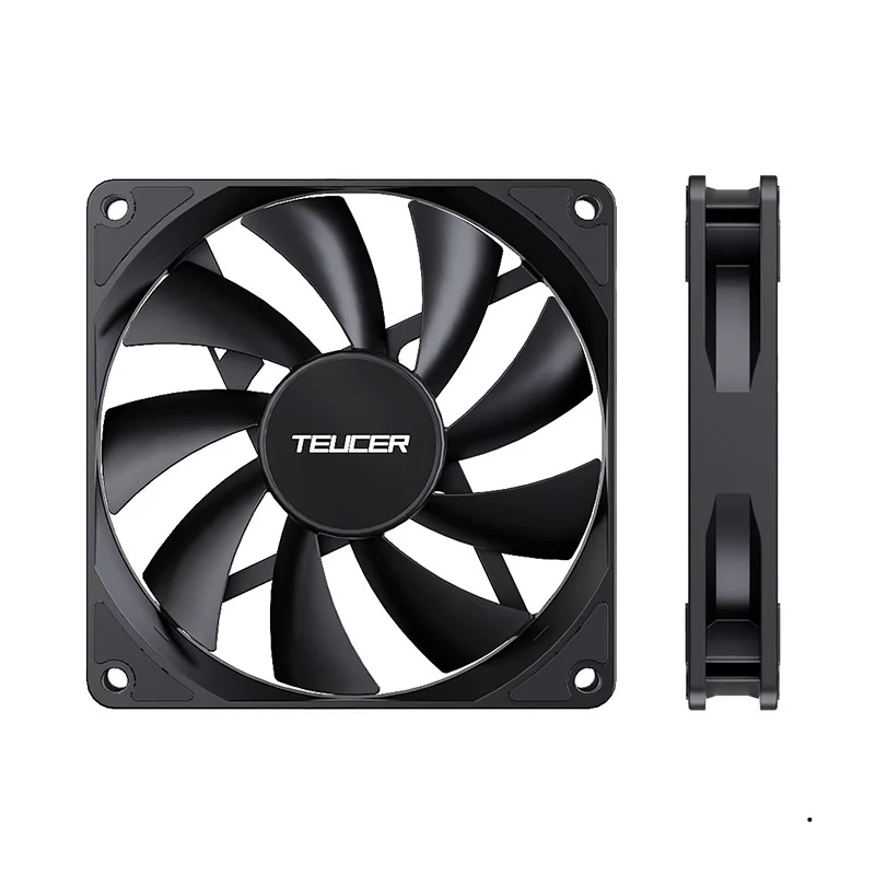 Teucer-Ultrathin Chassis Fan, PC Ventilador Case Cooling, 9cm de espessura, 12V, 4Pin PWM, rolamento hidráulico, 1000-2700rpm, UT-9015