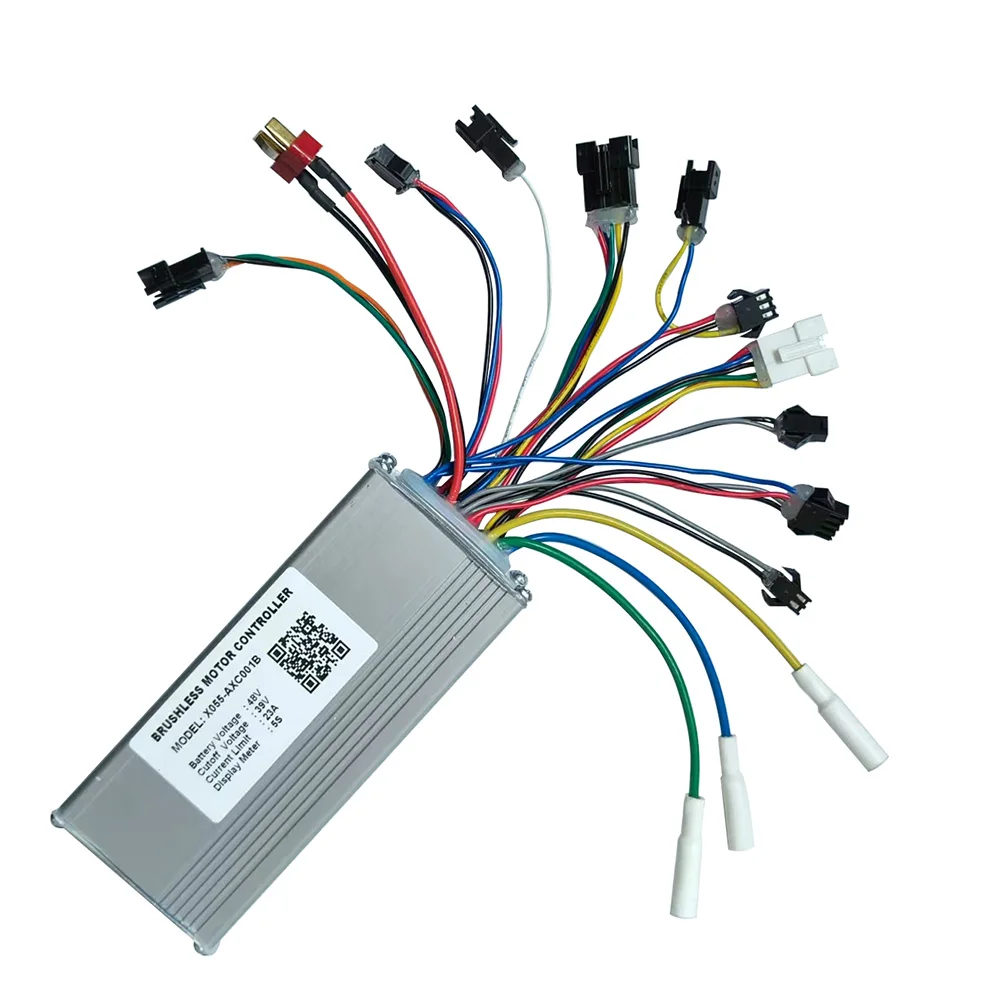 

E-bike Brushless Motor Controller X055-AXC001B 48V 23A for 5S Protocol Display Electric Scooters MTB Fat Bikes Accessories