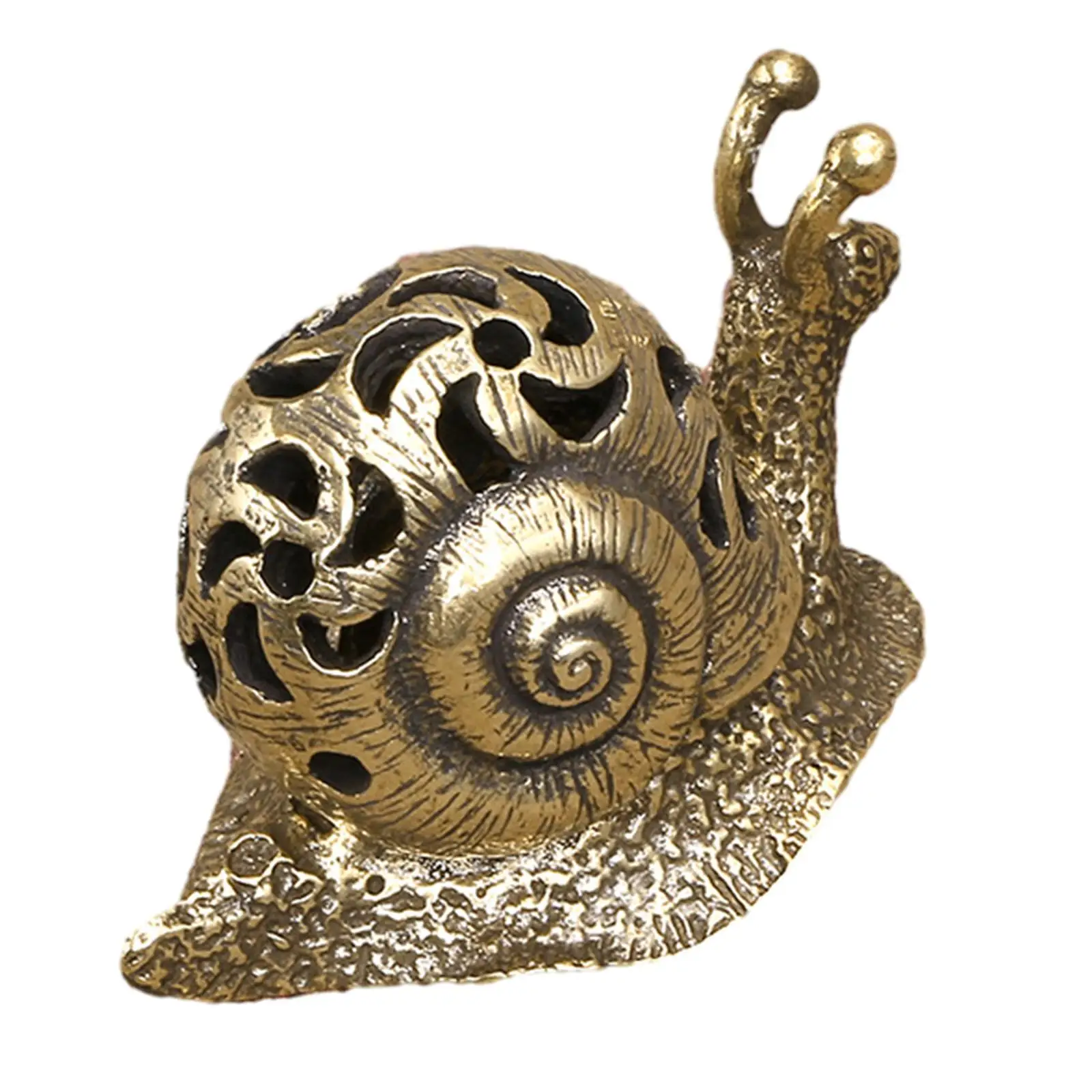Snail Shape Brass Incense Holder for Sticks Censer Burner Gold Decorative Stand for Living Room Bedroom Office Yoga Meditation