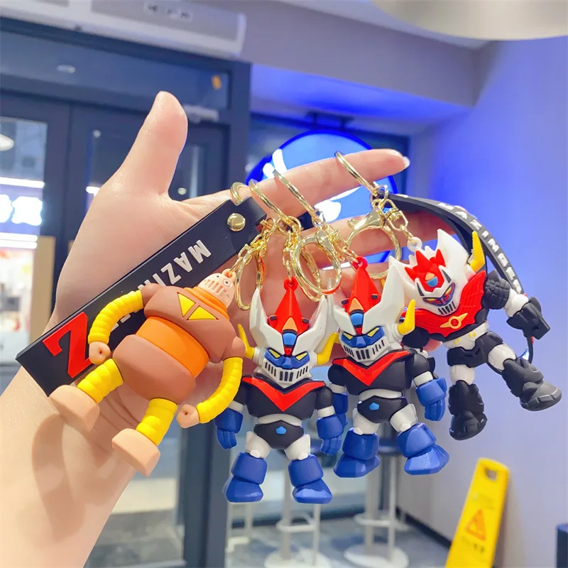 Anime Mazinger Z Keychain Cartoon Doll Keyring Ornament Robot