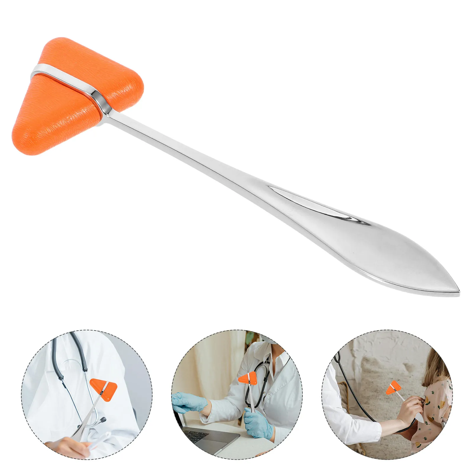 Dual Head Percussion Hammer Ergonomic Handle Lightweight for Diagnostic Testing Neurological Exams Clinical Teaching