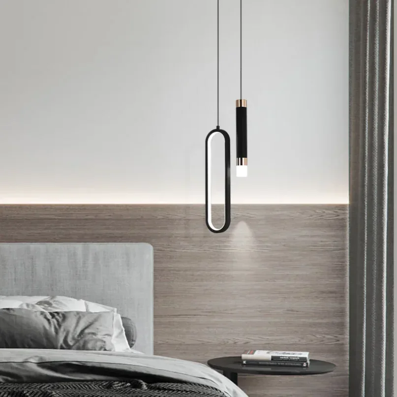 

New Modern Lustre Minimalist LED Pendant Lights Chandelier For Bedroom Living Room Decor Hanging Lamp suspension indoor lighting