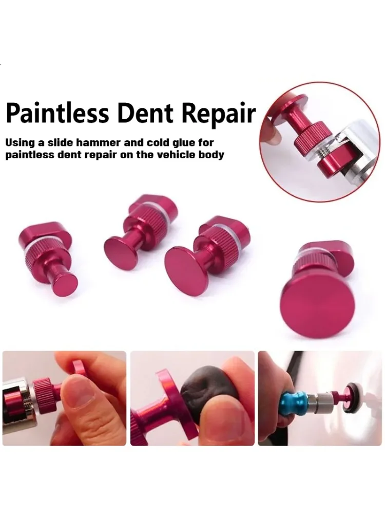 Extracteur d'outils de débosselage de voiture, nivellement en alliage d'aluminium, accessoires d'extraction de joint rond, débosselage de fosse de grêle, réparation de petit fosse, réutilisation 4