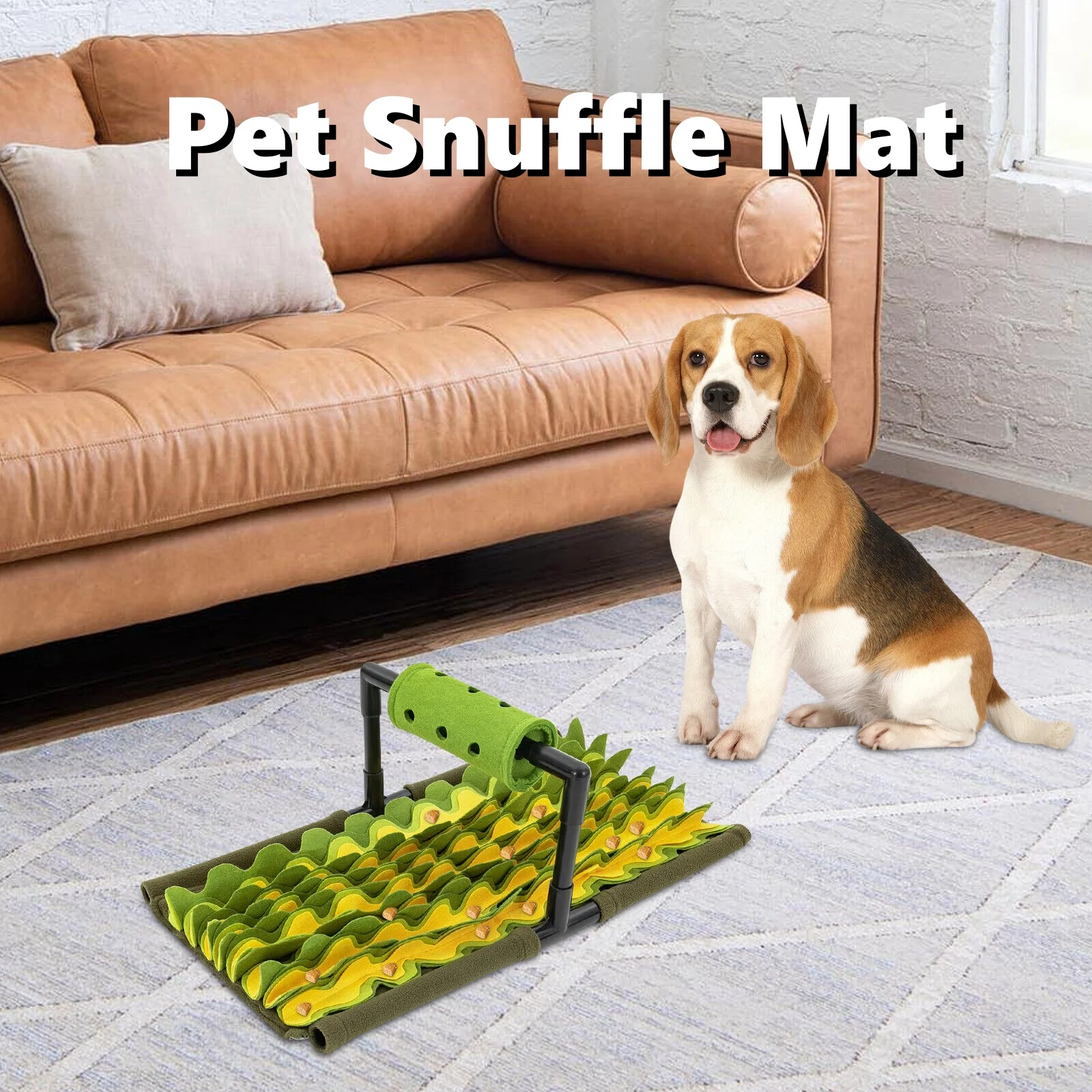 Pet Snuffle Mat Rotating Dog Slow Feeder Self-Entertainment Dog Toys Spinning & Leaking Sniffing Pads Slow Feed Pet Bowl for Dog