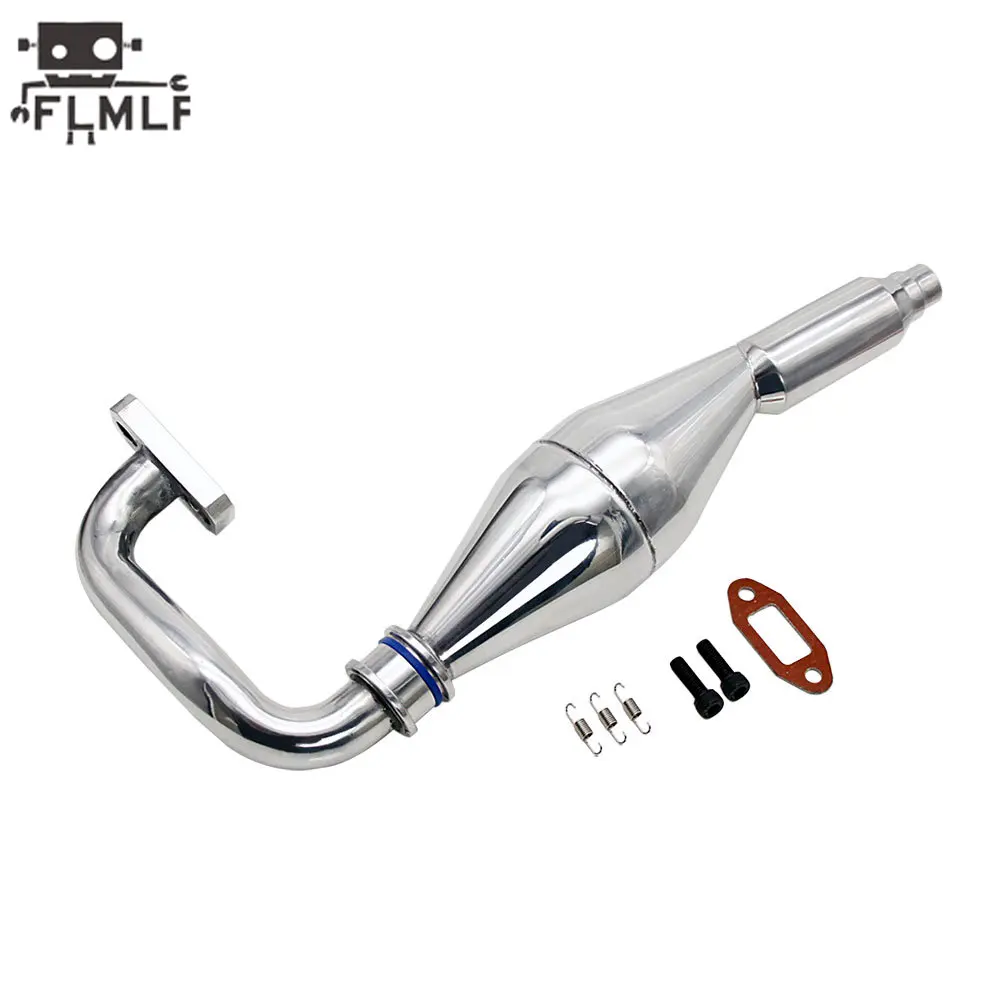 Rc Car Aluminum Exhaust Pipe Set for 1/5 HPI FS Racing FG Monster Hummer ROFUN ROVAN BM Big Monster Truck Remote Control Cars