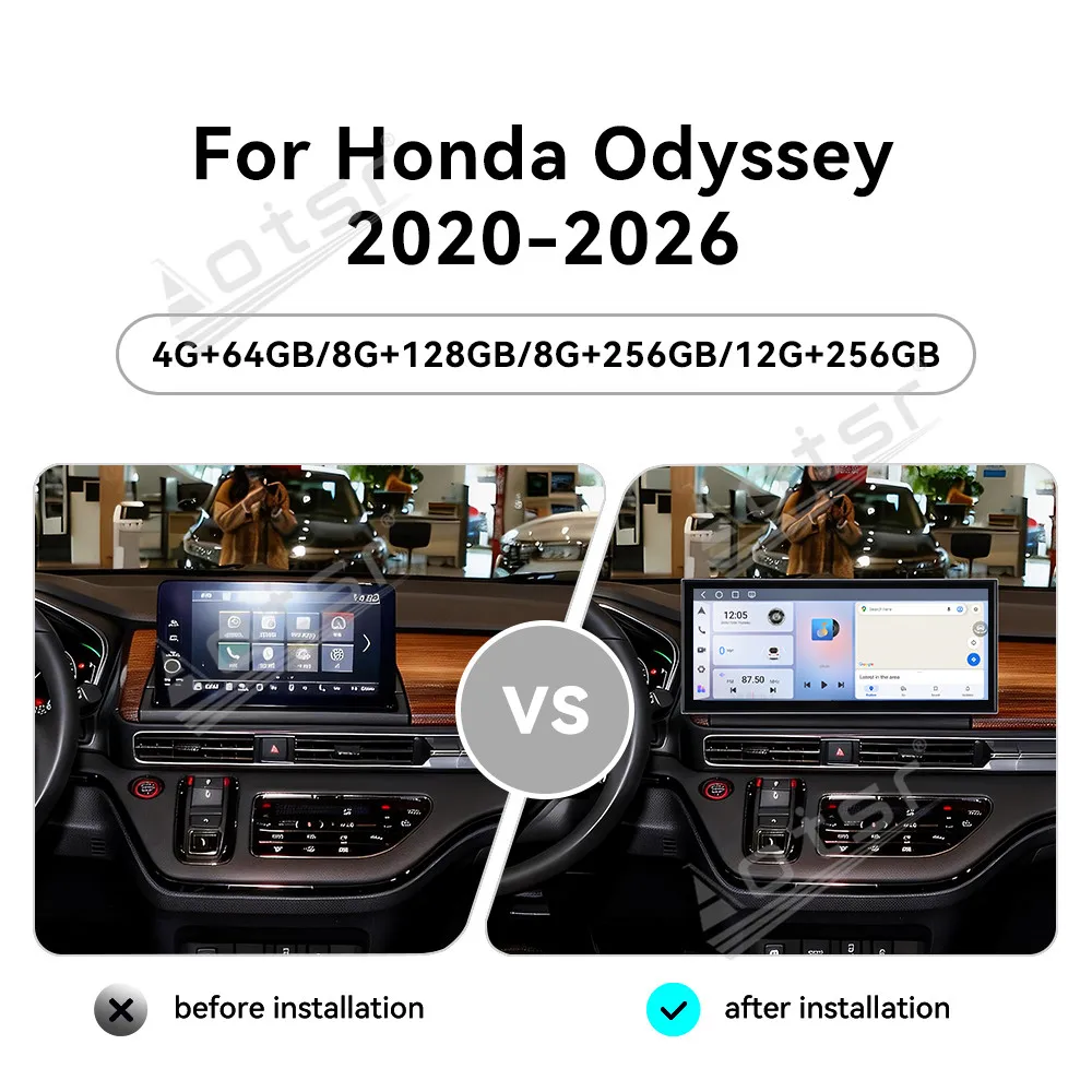 CarPlay 15.8’’ Android 15 For Honda Odyssey   2020-2026 Car gadgets Car GPS media Navigation HD Screen Multimedia Player Head