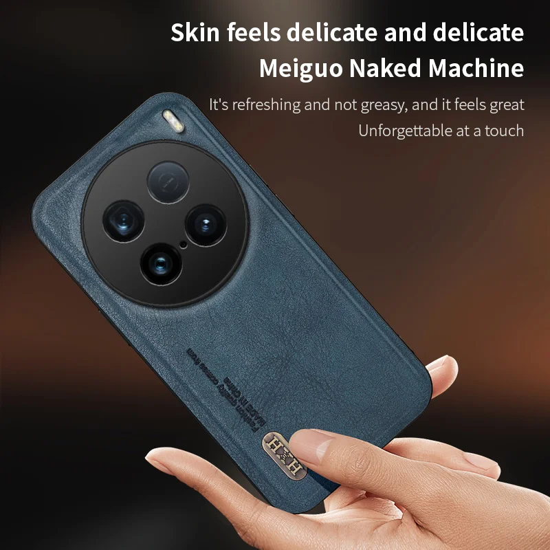 For Vivo X100 Ultra Back Cover Skin Feel Shockproof Magnetic Phone PU Leather Case Soft Fundas For Vivo X100 Ultra