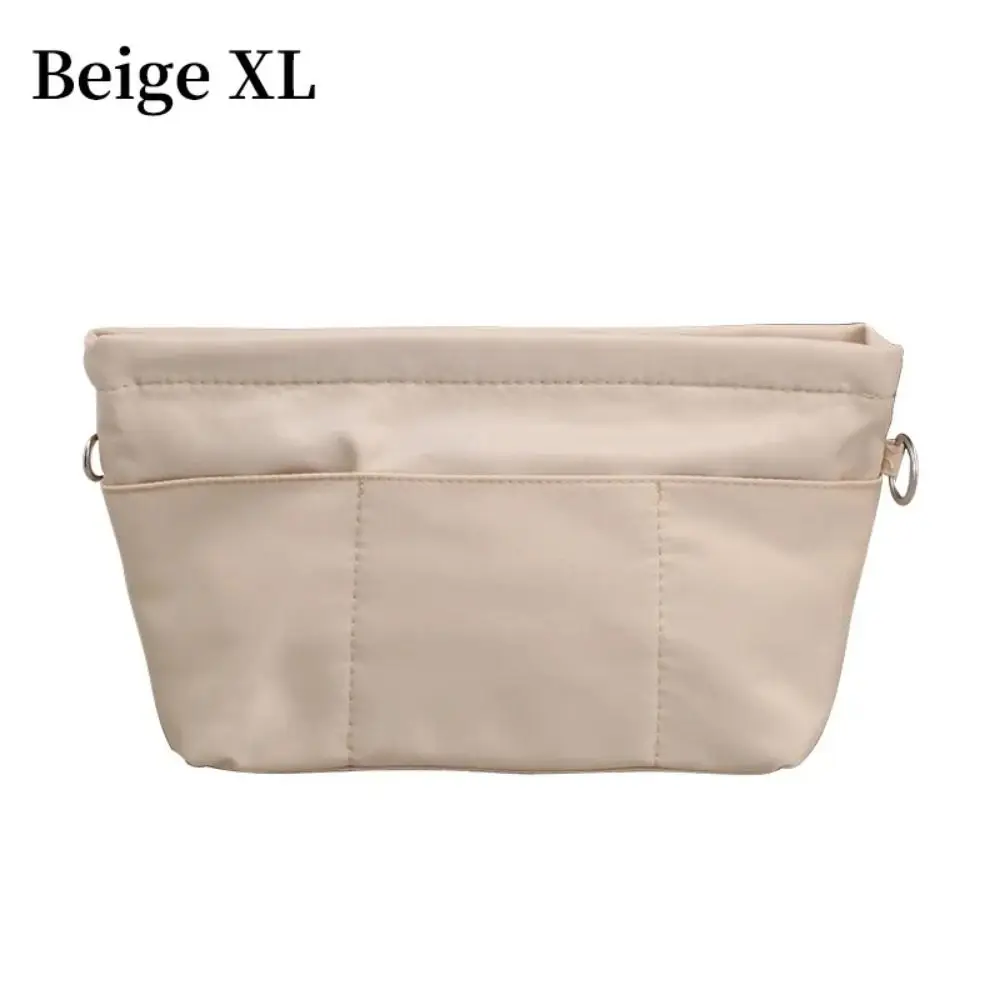 

1Pcs New Storage Bags Insert Cosmetic Bag Portable Felt Linner Bag Multi-Pocket with Zipped Top Handbag Organizer Women