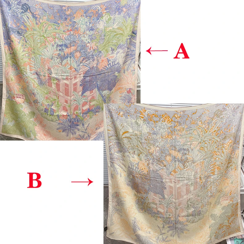 

Шелково-шерстяной шарф AB с двусторонним узором, женский, с ручной подгибкой краев, зимние аксессуары, роскошные головные платки, большие банданы, декоративные, 140 см