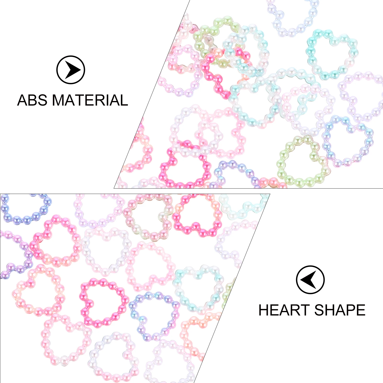 

Pearl Nail Art Decor Accessories DIY Manicure Charms ABS Stickers Lightweight Supplies Women Home Use Artificial Nails Craft