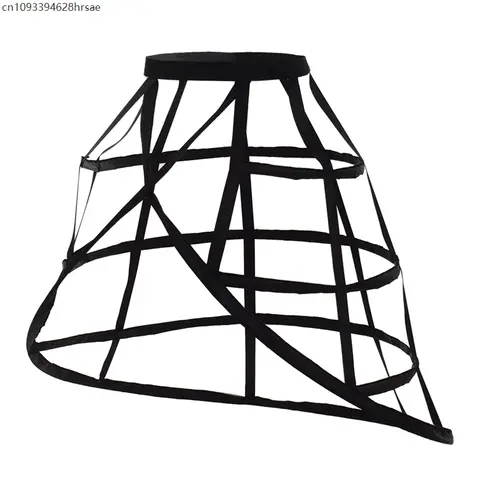 Underkjol för kvinnor med burring, oregelbunden krinolinkjol, vit och svart, bröllop, brudunderkjol, jäkt 8 best sales kedjebrynja kjol - №5