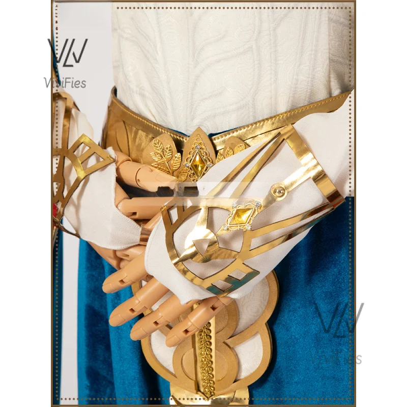 2025 NEW Blue velvet princess dress Zelda cosplay costume woman top skirt outfit full set Halloween Christmas Carnival Suit view 6
